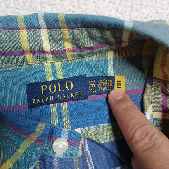Polo Ralph Lauren Plaid Button Down 2XLT Big & Tall - Picture 6 of 11